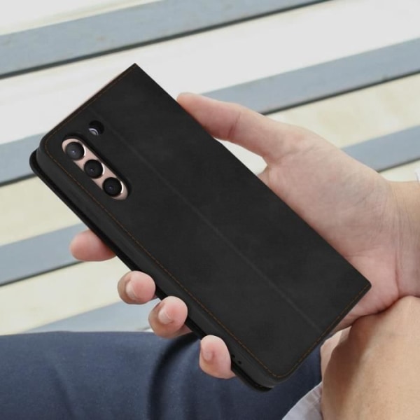 Hus til Samsung Galaxy S21 - Forwenw - Blød berøring - Portefølje-klap - Sort - Videostøtte Svart