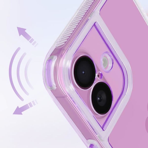 Kotelo iPhone 16:lle - AVIZAR - Vahvistetut puskurin kulmat - Violetti - Vankka - Sileä - Sekalainen Lila