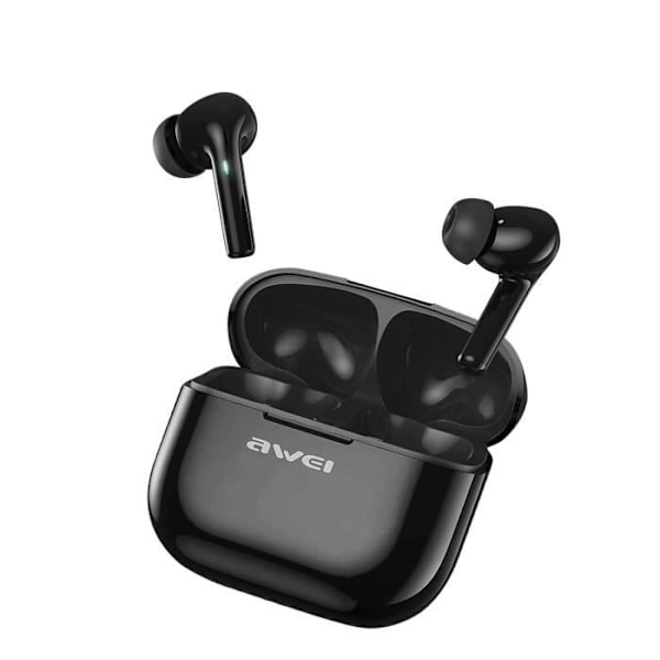Bluetooth-kuulokkeet - Awei - Kompakti malli - IPX6 vedenpitävä - 24 tunnin akunkesto - Pikalataus Svart