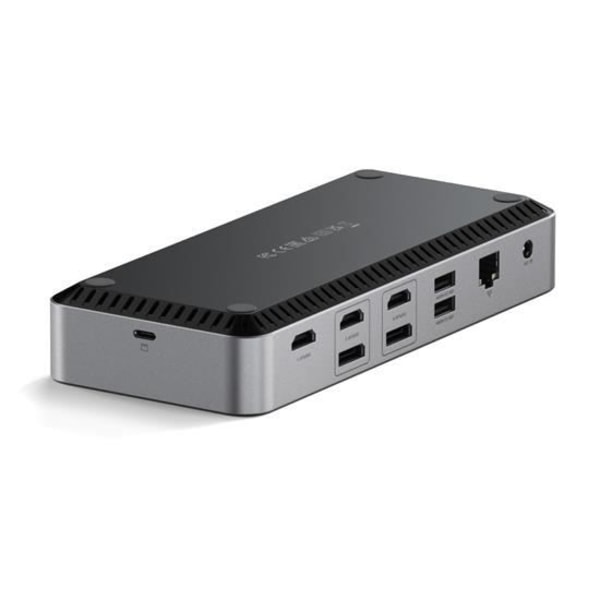 Dockningsstation - Satechi - Triple Display 4K - USB-A och USB-C - 100W strömförsörjning - Grå Grå
