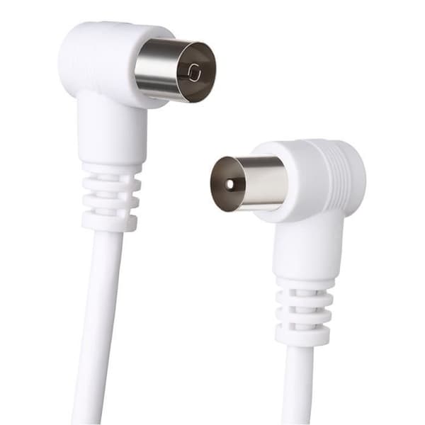 Kabel TV Koaksial - Strøm - 2m - 9,52mm - Han/Hun - Han/Han Adapter