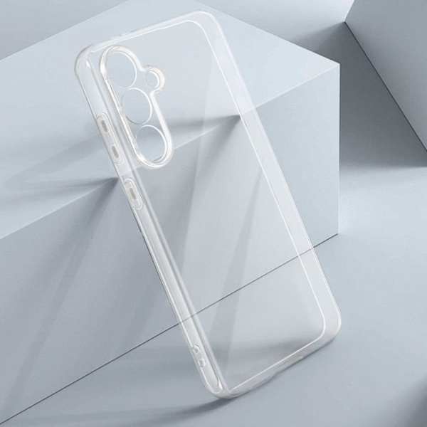 Fodral till Samsung Galaxy S24 FE - AVIZAR - Mjuk silikon - Genomskinlig - Smal design Transparent