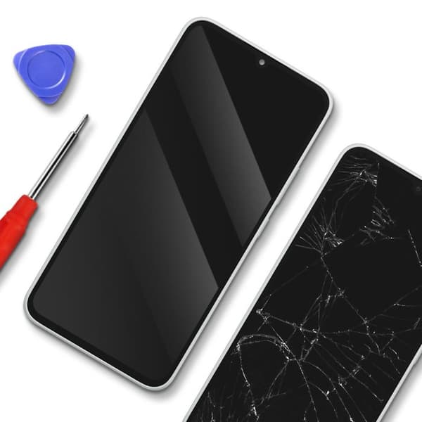 Ersättnings AMOLED Fullskärm för Galaxy A34 Service Pack med Samsung Silver Chassi Grå