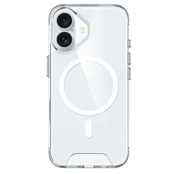 Coque MagSafe - MW - iPhone 17 - Läpinäkyvä - Iskunkestävä - Tyylikäs Vit