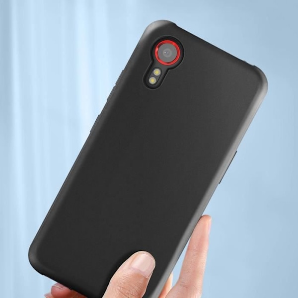 Taske til Samsung Xcover 7 - AKASHI - Sort - Fleksibel Soft touch - Stødsikre hjørner Svart