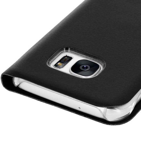 Foliofodral för Galaxy S7 Edge fullt skydd - Svart Svart