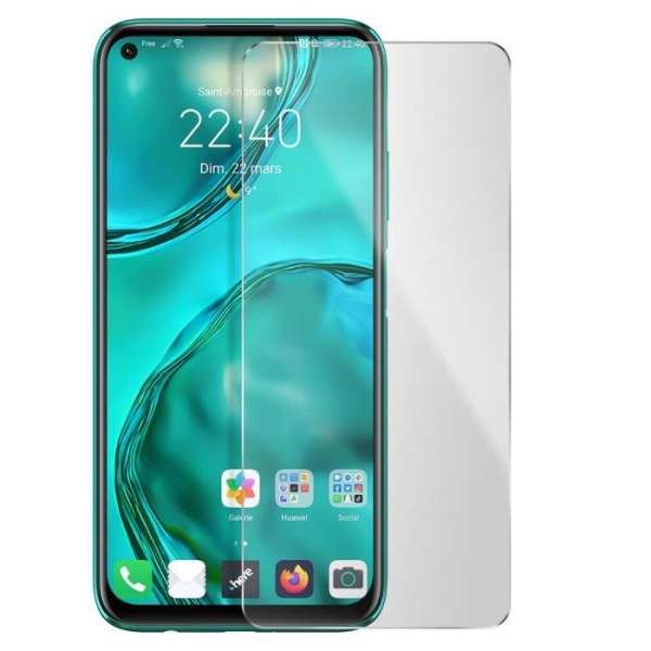 Suojakalvo - AVIZAR - Huawei P40 Lite - 9H karkaistu lasi - Erittäin ohut - Räjähdyssuojattu Klar vit