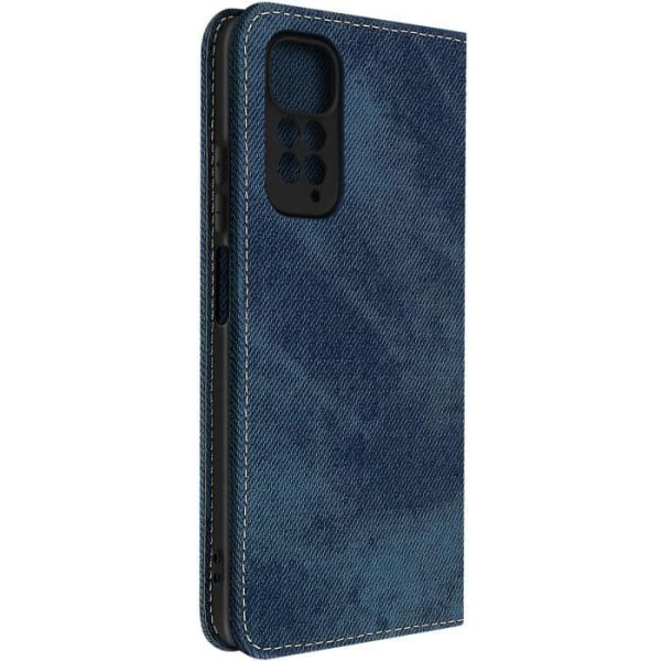 Xiaomi Redmi Note 11 og Note 11s etui Denim stof kortholder Video Support Blå