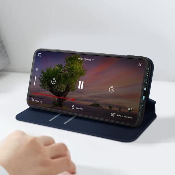 Etui til Xiaomi Redmi Note 13 5G - AVIZAR - Kortholder Video Support - Midnight Blue Blå