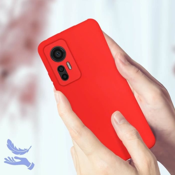 Fodral till Xiaomi 12 Lite Silikon Halvstyv Soft-touch Tunn röd