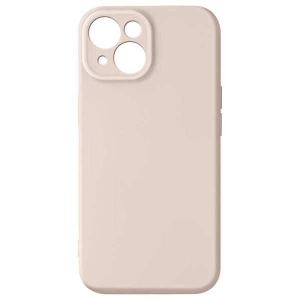 Silikonfodral till iPhone 15 - AVIZAR - Sweet Series - Blekrosa - Skyddat kamerablock - Soft Touch Puderrosa