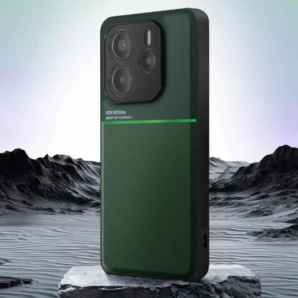 Coque - Xiaomi - Redmi Note 14 5G - Stødabsorberende - Bi-materiale - Grøn Grön