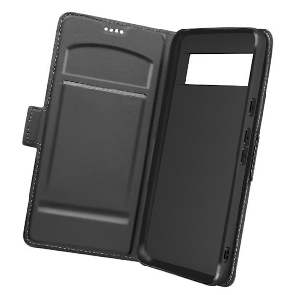 Fodral till Google Pixel 8 - AVIZAR - Slim plånbok - Inbyggd korthållare - Svart Svart