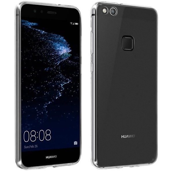 Suojapakkaus - AVIZAR - Huawei P10 Lite - Silikonikotelo - Karkaistu lasikalvo - Täysi suoja Transparent