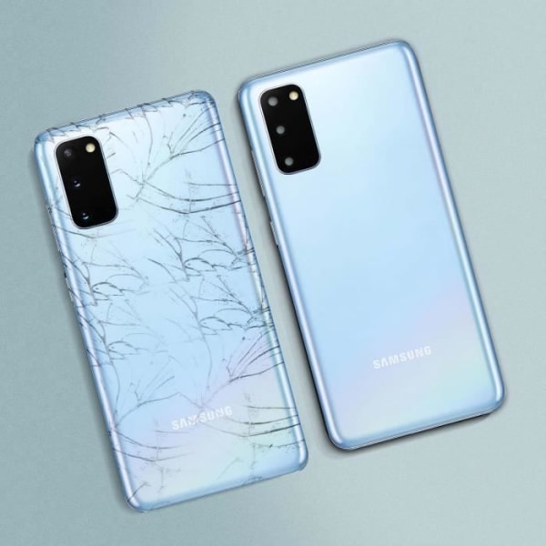 Akku Cache - Samsung - Galaxy S20 - Takakansi Korvaus - Sininen Blå