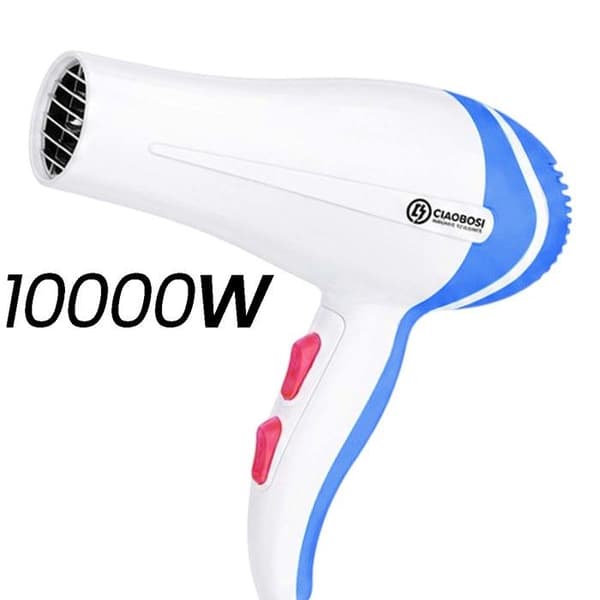 Effektiv Hårfön 1000W med Concentrator Munstycke och DC Motor Vit / Blå Vit
