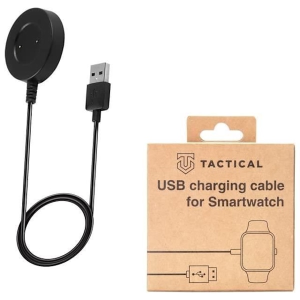 USB-oplader - TAKTISK - Huawei Watch GT - Hurtigopladning - Overspændingsbeskyttelse - Sort