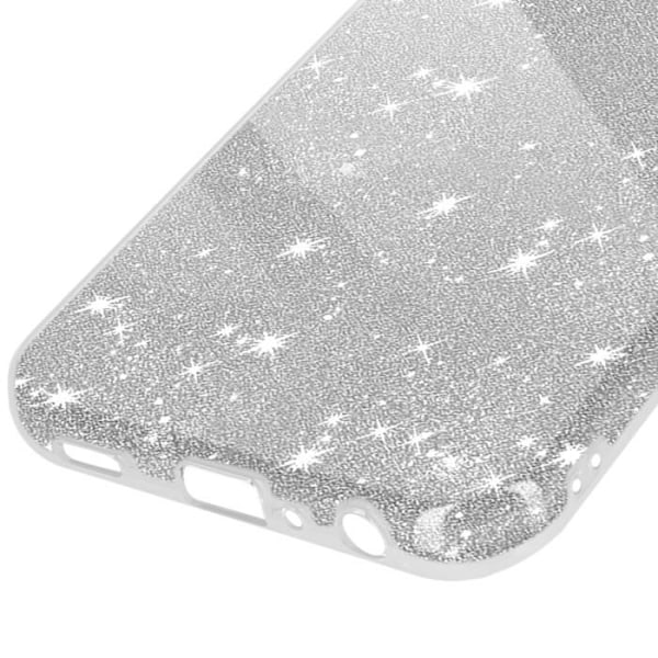Fodral till Samsung Galaxy A25 5G - AVIZAR - Glitterfodral - Glitter - Halvstyvt - Silver Grå