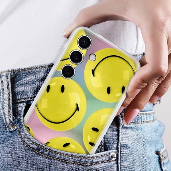 Coque Flipsuit för Samsung S24 Plus Anpassningsbar Gul Leende Samsung Gult Gul