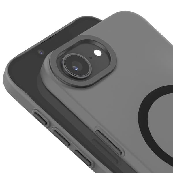 iPhone 16e kuori - Decoded - Harmaa - Antimikrobinen - Pehmeä kosketus - Iskunkestävä Grå