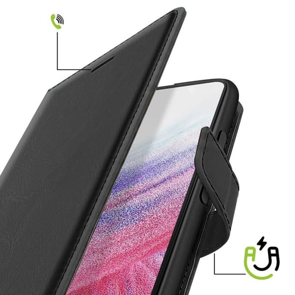 Etui til Galaxy A53 5G med håndledsrem og videostøtte Mayaxess Sort Svart