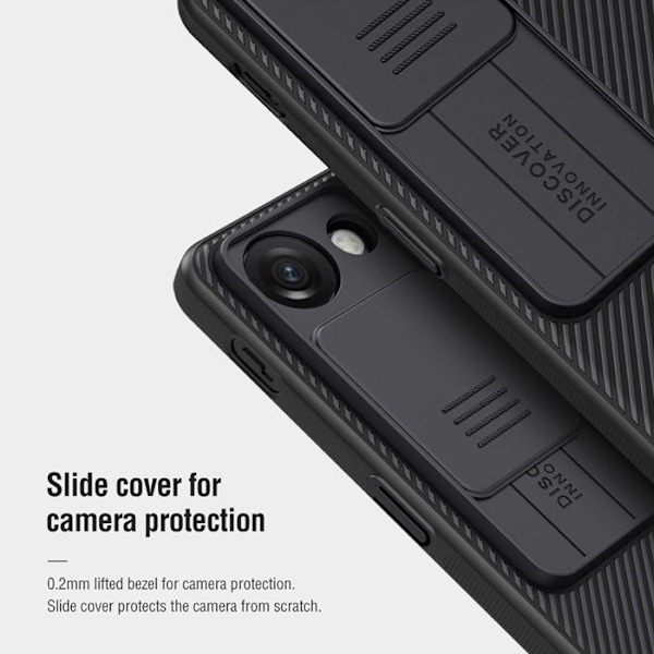 Coque til OnePlus Nord 3 med kameraskjold Model CamShield Nillkin Sort Svart