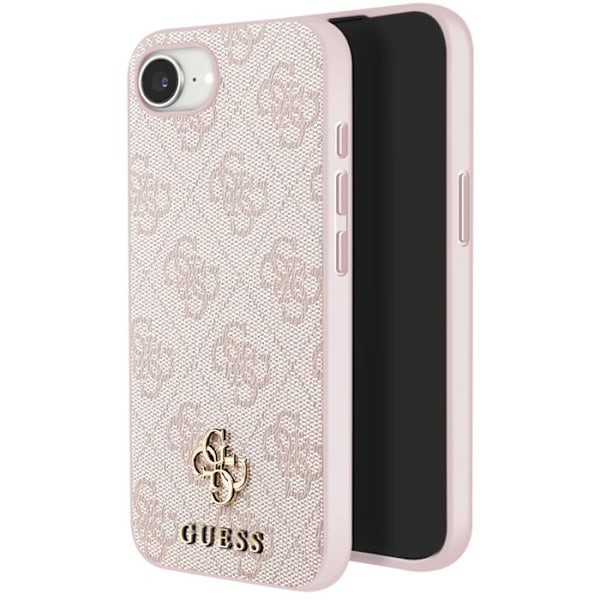 Coque MagSafe för iPhone 16e Med Monogram- och 4G-logga i kompakt Guess Powder Pink Rosa