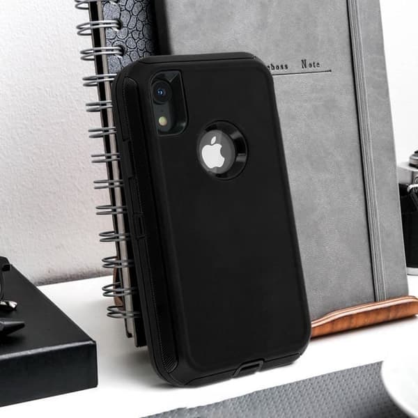 Coque - Apple - iPhone XR - Hård Beskyttelse - Stødsikker - Flere Lag - Sort Svart