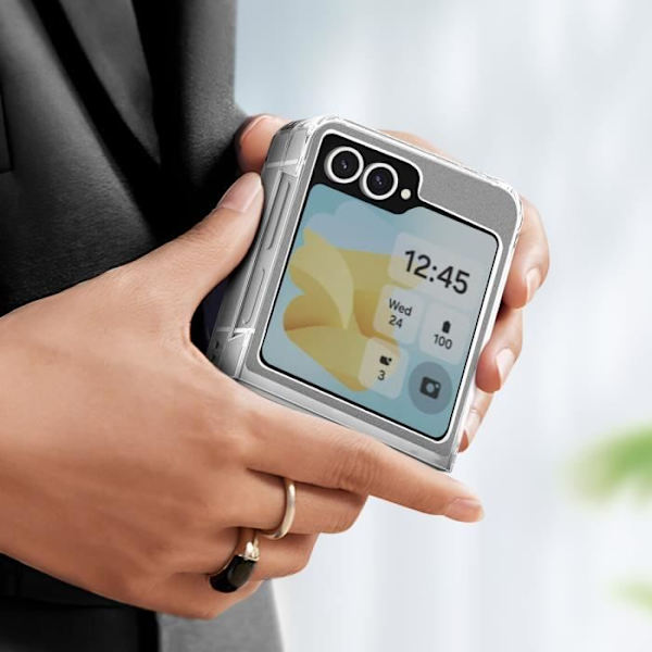 Glitter Case til Samsung Galaxy Z Flip 6 Anti-fall 2m Tynd Letvægts Styrke Transparent Case Transparent