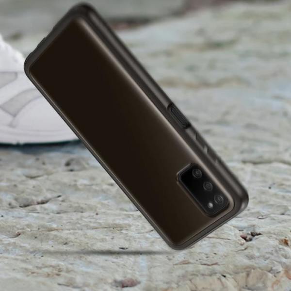 Coque - Samsung - Galaxy A03s - Silikonmjukt - Färgad Design Svart - Stötskydd Repor Svart