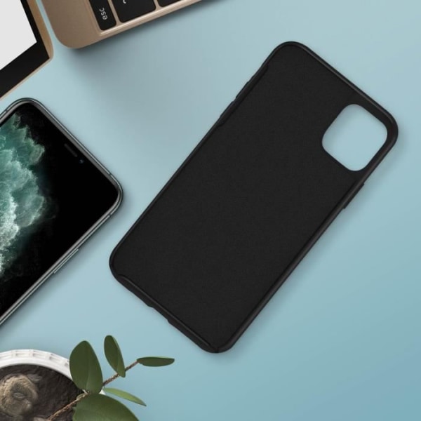 Coque iPhone 11 Pro Max - Apple - Semi-rigid - Stötbeständig - Repellent - Soft Touch Svart