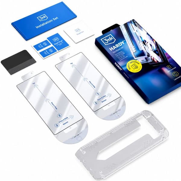 2-pack Härdat Glas för Galaxy A36 med Applicatorram 3mk Svart / Transparent Svart / Klar