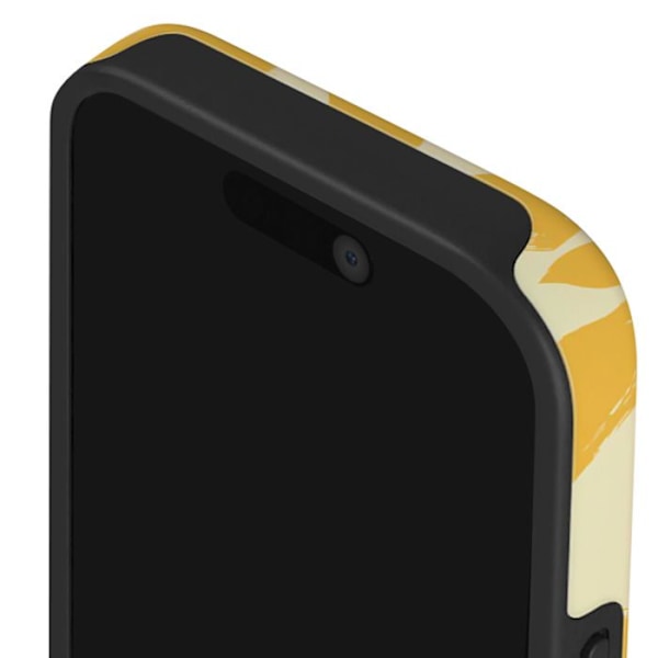 Coque MagSafe för iPhone 16 Pro Max Elegant Mönster Citron Tart Burga Gul Gul