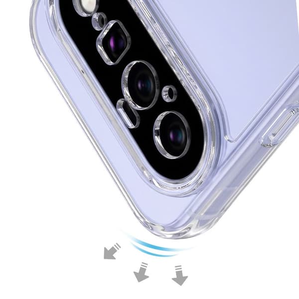 Stødabsorberende cover til Google Pixel 11 med forstærkede hjørner, gennemsigtig Vit