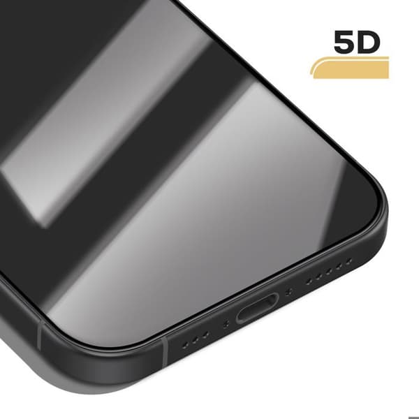 Tempereret Glas - TACTICAL - iPhone 17 - Ultra Modstandsdygtig - Stødabsorberende - 5D Sort Transparent Svart