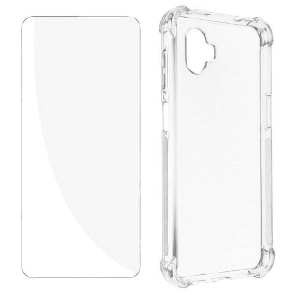 AVIZAR Protection Pack för Samsung Xcover 6 Pro - Förstärkt hårt skal och transparent härdat glas Transparent