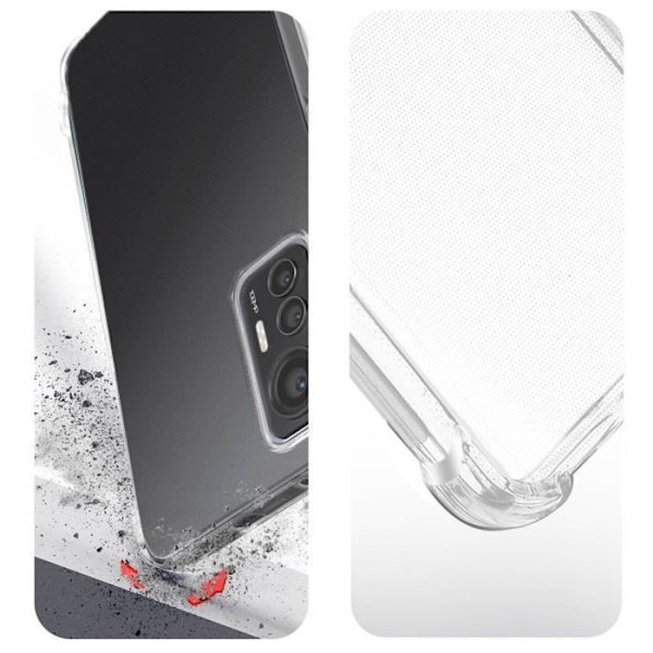 Etui og hærdet glas - AVIZAR - Xiaomi 12 Lite - 360° beskyttelse - Forstærket silikone - Gennemsigtig Vit