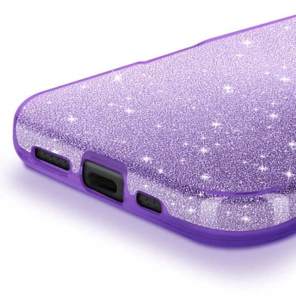 Häiväripustuskuori iPhone 16:lle Iskunkestävä Kimaltava Violetti Lila