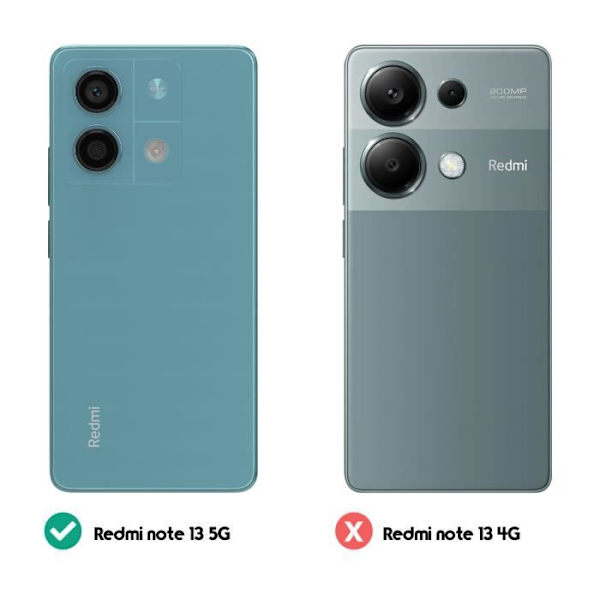 AVIZAR-kotelo Xiaomi Redmi Note 13 5G:lle - Violetti - Kääntyvä lompakko -videotuki Lila