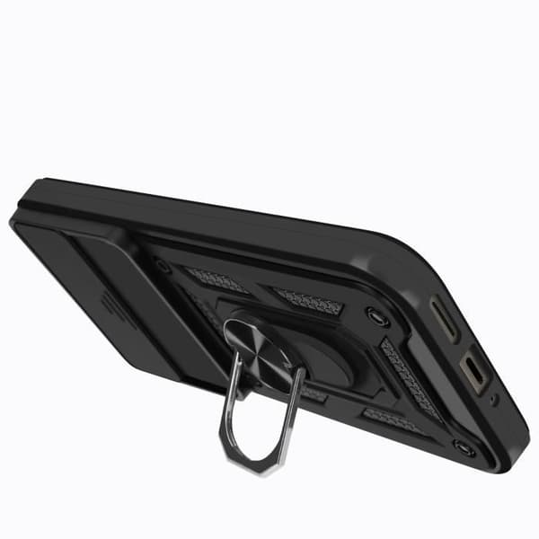Coque til Google Pixel 9/9 Pro - Mayaxess - Stødabsorberende - Skydelåg til kamera - Støtte ring Svart