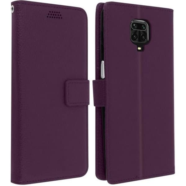 Housse Folio - AVIZAR - Xiaomi Redmi Note 9S/9 Pro/9 Pro Max - Silikon gel - Lila - Magnetisk Violett