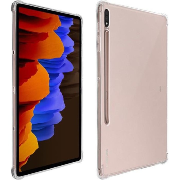 Fodral för Samsung Tab S7 Plus 12.4 och S8 Plus Flexible Corners Bumper Transparent