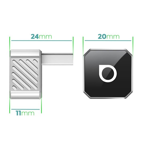 USB-adapter - AVIZAR - Ottocast Mini - USB / USB-C - Trådløs CarPlay & Android Auto - Bluetooth & Wi-Fi