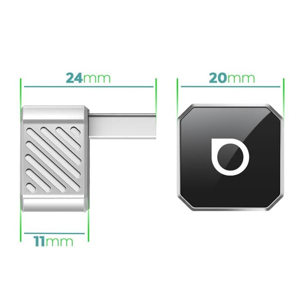 USB-sovitin - AVIZAR - Ottocast Mini - USB / USB-C - Langaton CarPlay & Android Auto - Bluetooth & Wi-Fi