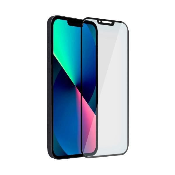 Højkvalitets sort kant hærdet glasplade, der beskytter din skærm mod ridser og stød til Apple iPhone 13/13 Pro. Svart