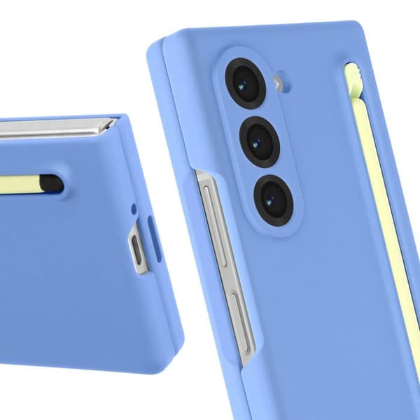 Coque - Samsung - Galaxy Z Fold 6 - Blød Berøring - Touch Stylus - Robust Beskyttelse Blå