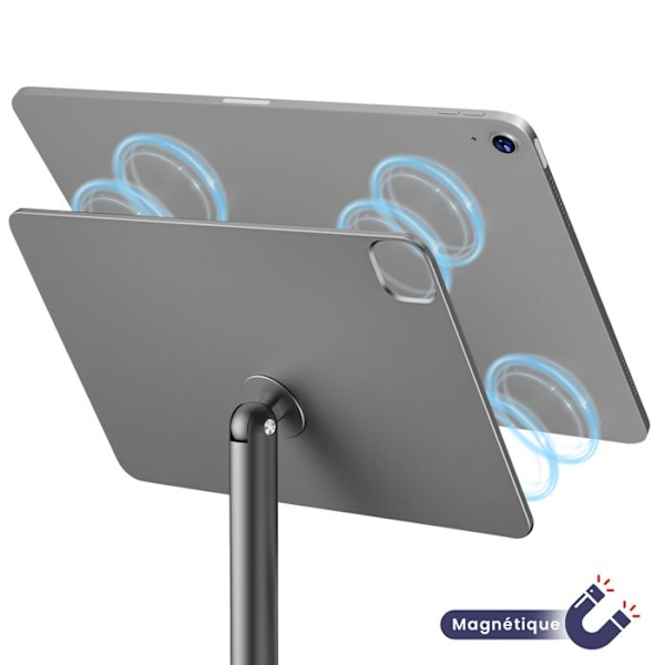 Supportbureau iPad Air 13' 2024 / Pro 12.9' i Aluminium Rotativ wiwu Grå