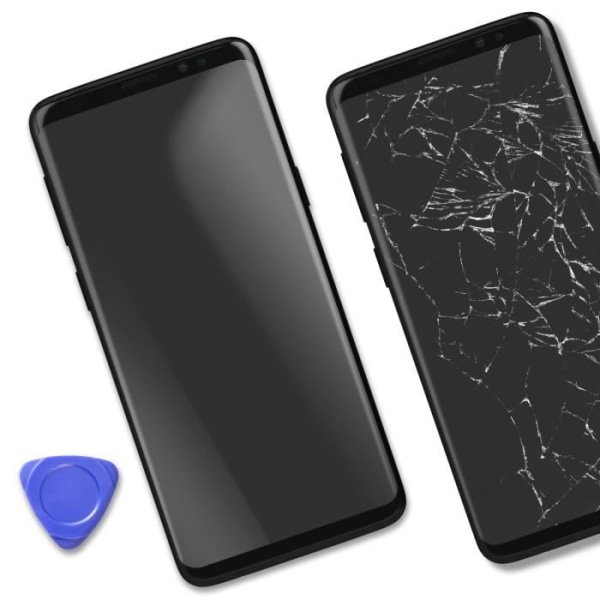 Komplett enhet för Samsung Galaxy S8 - AVIZAR - AMOLED-skärm och svart pekglas - 5,5 tum - Android Svart