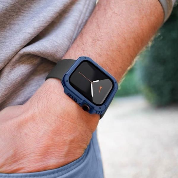 AVIZAR Full Protection Härdat Glas för Apple Watch Series 6/5/4/SE 44mm - Blå Blå