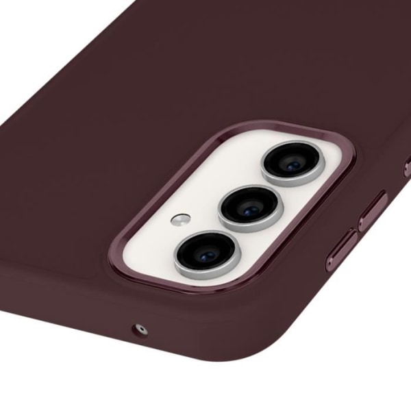 Etui til Samsung Galaxy S23 FE Rigid Camera Contour Metallic Burgundy Röd